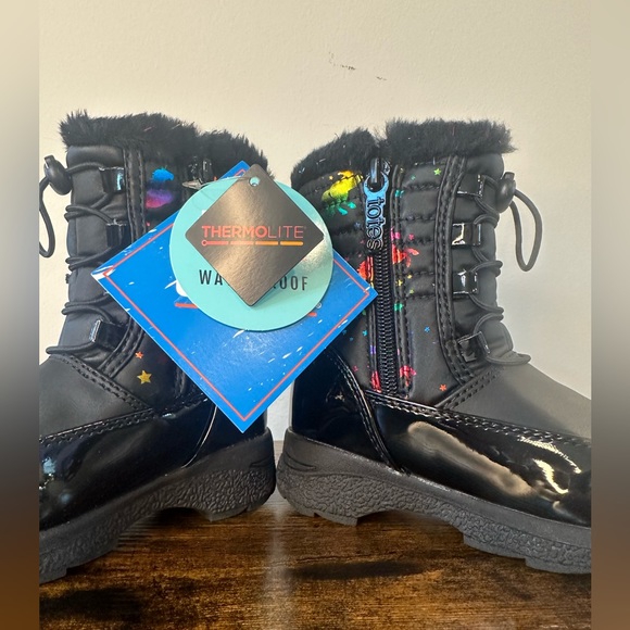 Totes Toddler Girls Reena Black Unicorn Winter Boot NWT Various Sizes - Picture 4 of 7